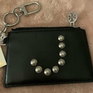 NWT Tory Burch card case key fob